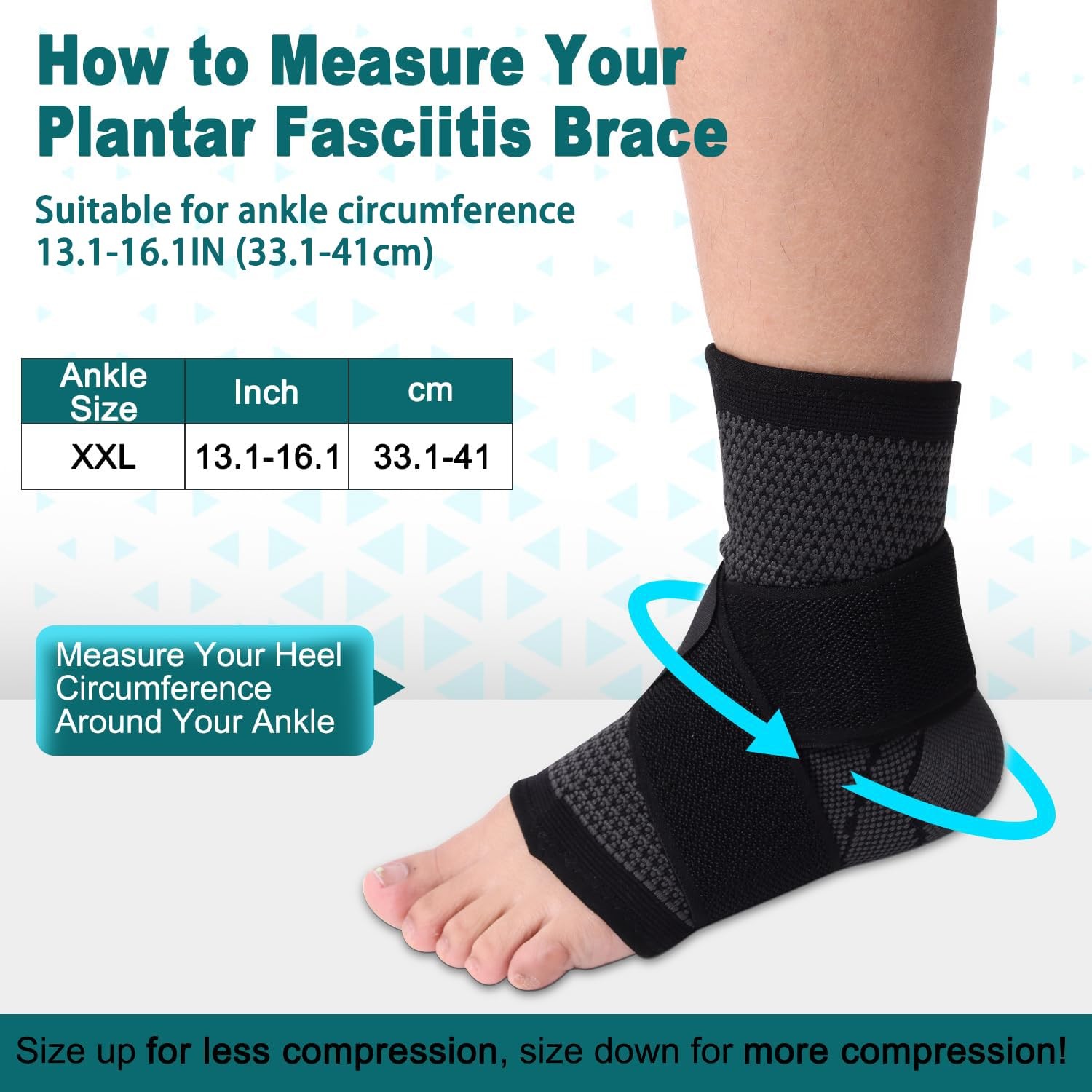 Ankle Brace, Achilles & Plantar Fasciitis Relief Compression Sleeve, Foot Bra…
