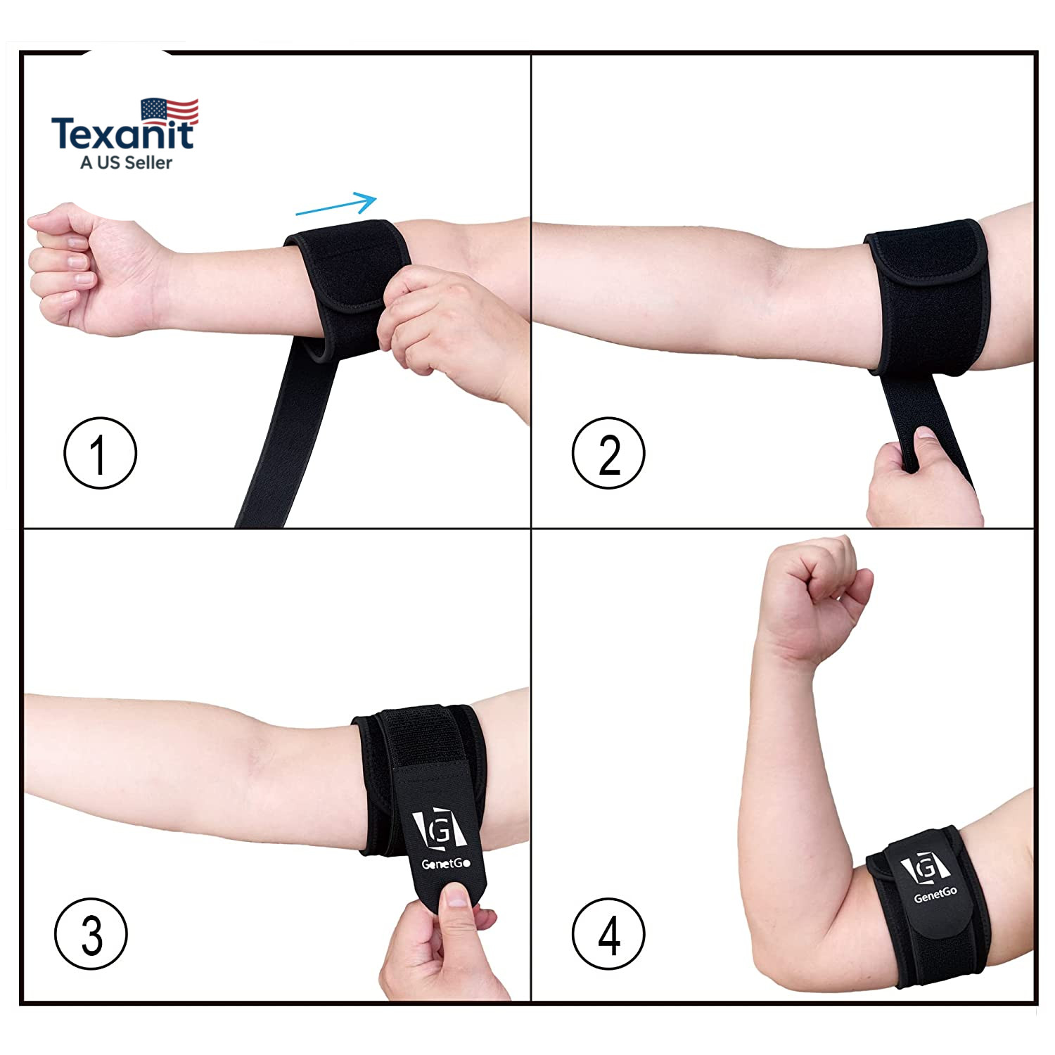 Bicep & Tricep Tendonitis Brace Compression Sleeve – Pain Relief for Bicep and T