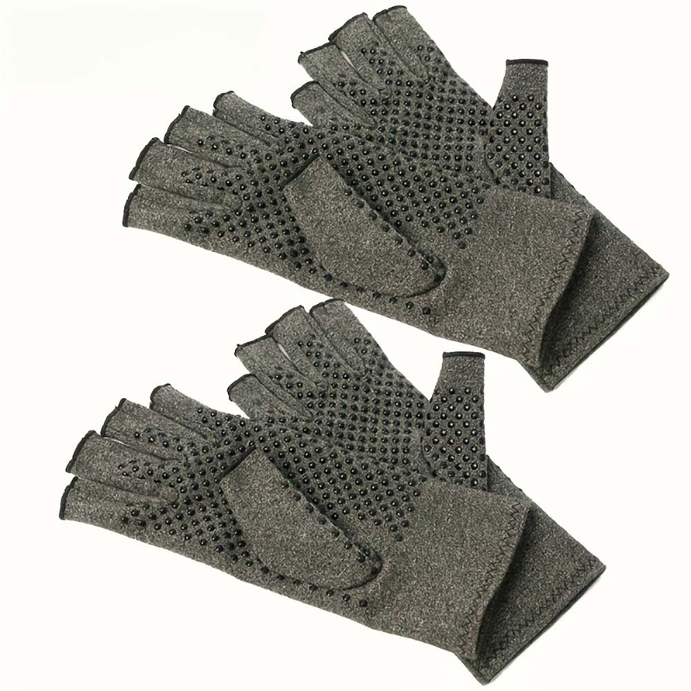 Lightweight Breathable Compression Gloves with Open Fingers fits All Day Wear