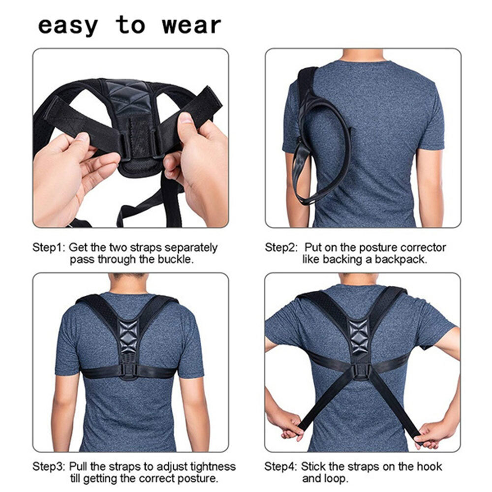 Adjustable Copper Infused Orthopedic Brace Posture Corrector for Men & Women