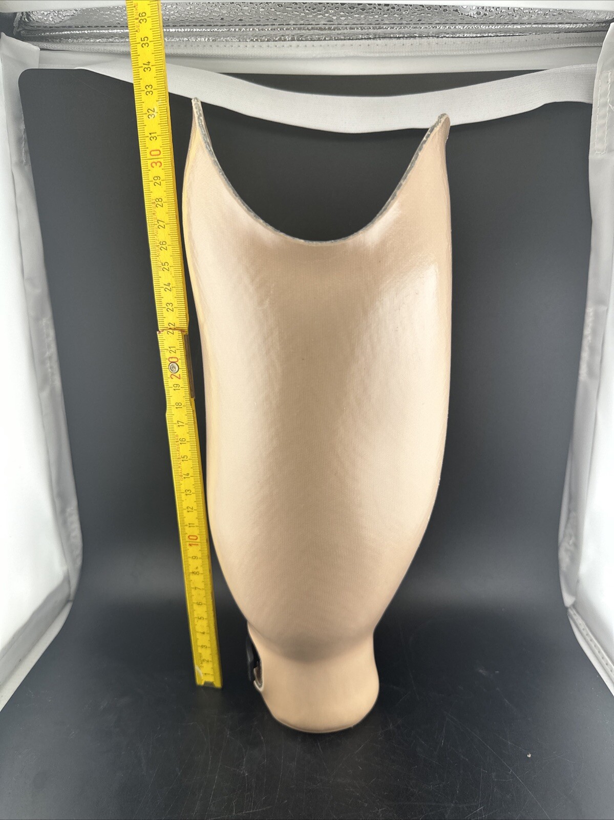 Prosthetic Left Below Knee Prosthetic Socket. Not For Medical Use.