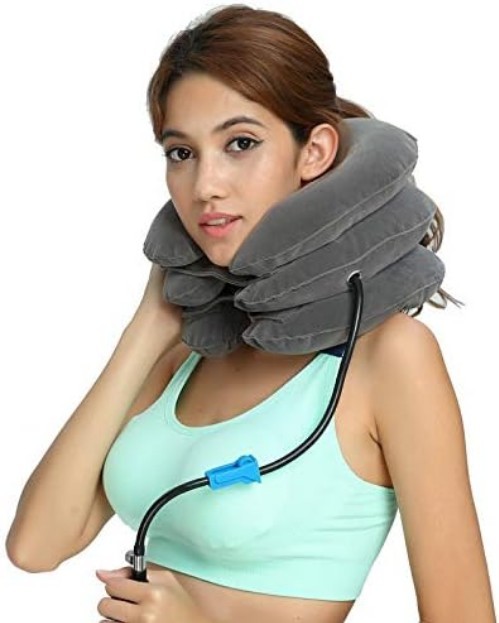 Cervical Neck Traction Device Inflatable Neck Stretcher, Easy to Use for Chro…