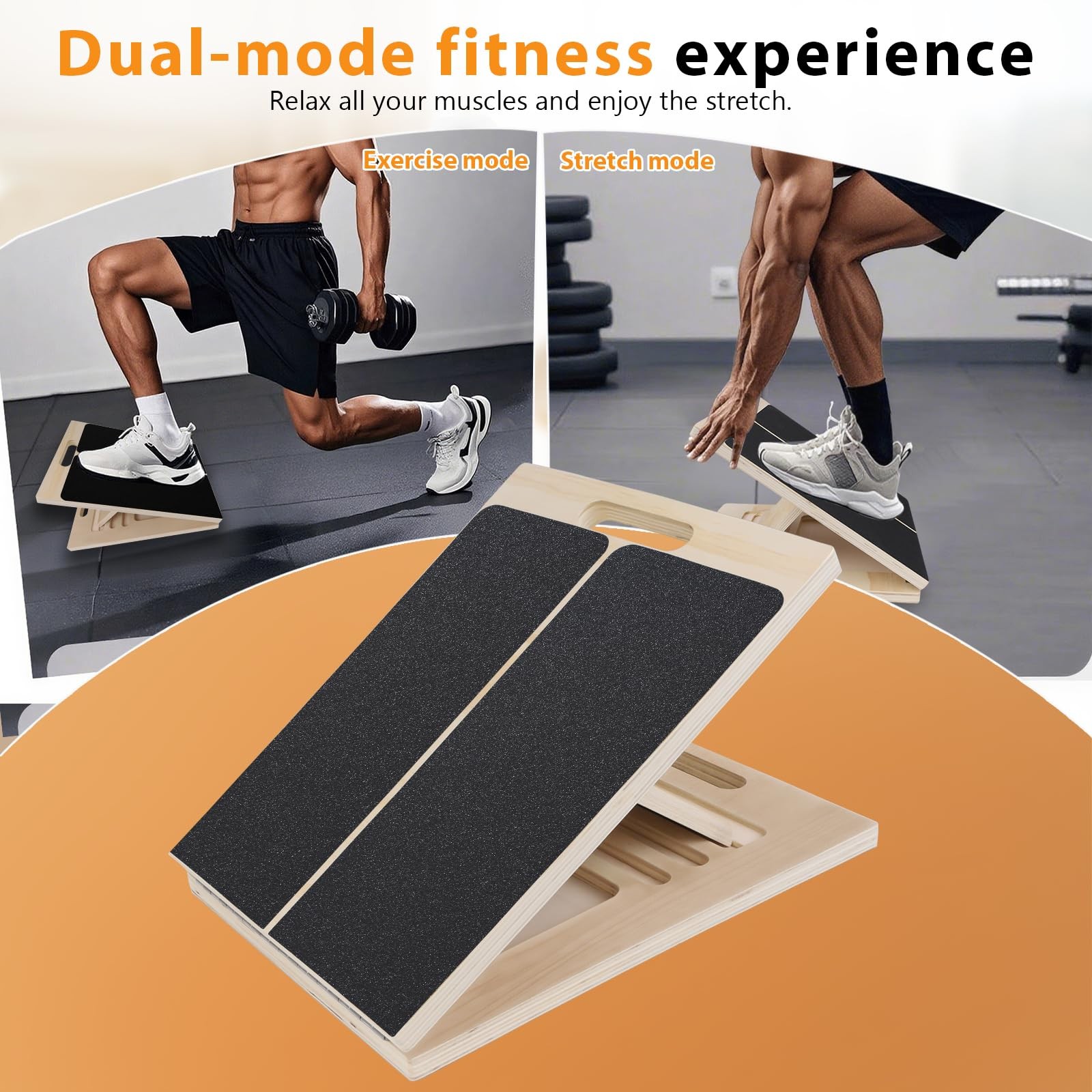 Slant Board for Calf Stretching, 15.6 x 11.7 x 1.6 Inch, Fig. Reactionary