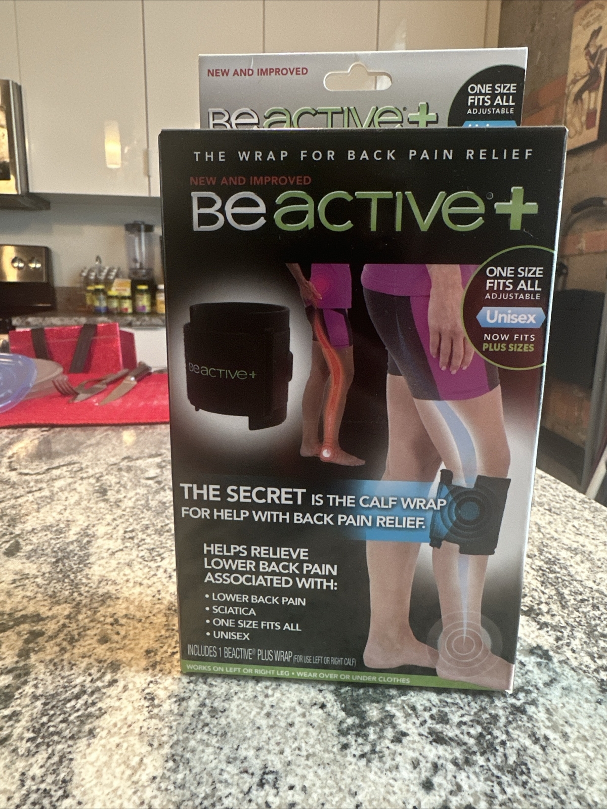BeActive Plus Back and Calf Heat Wrap Mesh Fabric