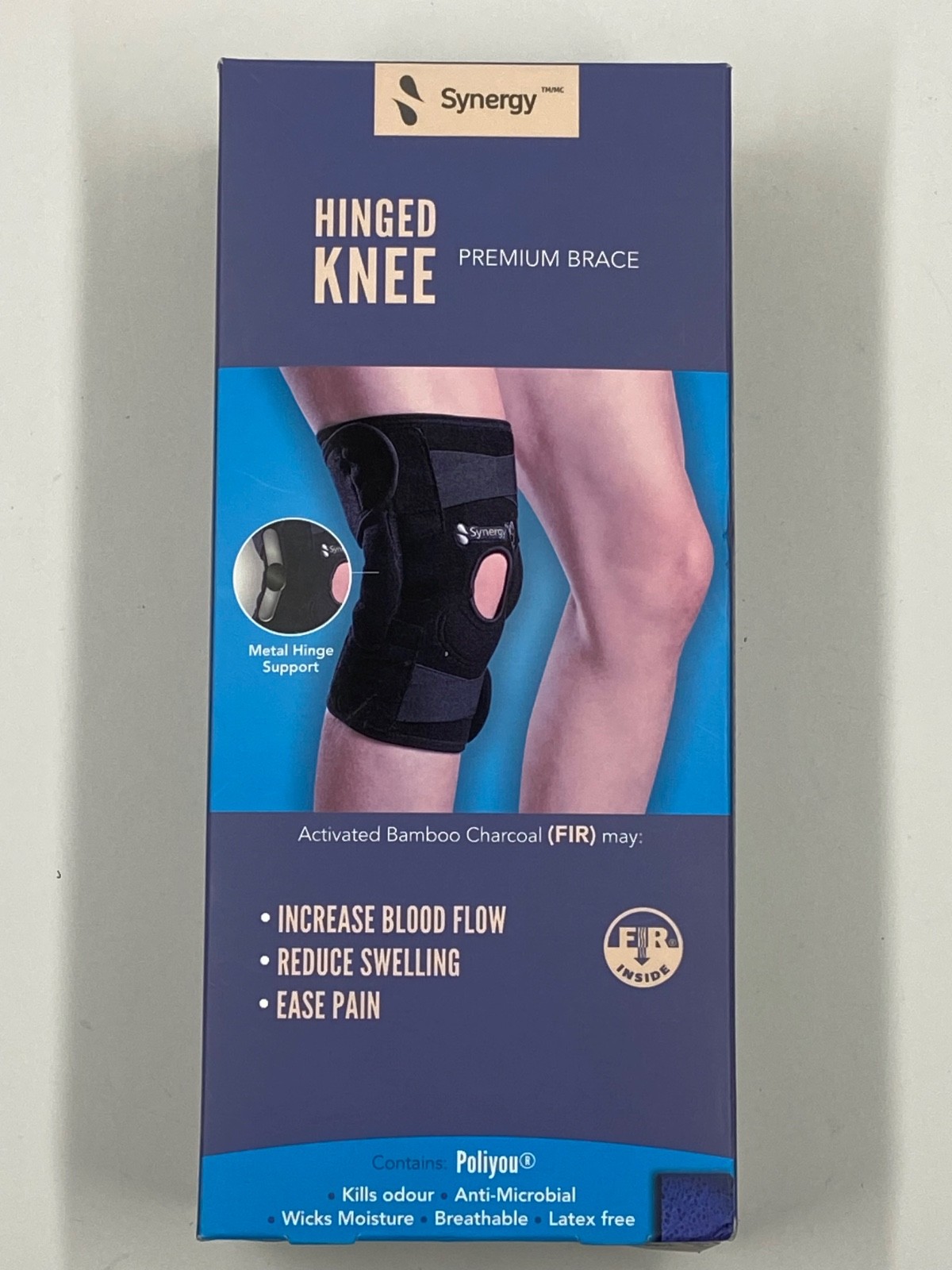 Synergy Premium Hinged Knee Brace – RFD011 – Size Small – 30-41cm or 12”-16-1/4”