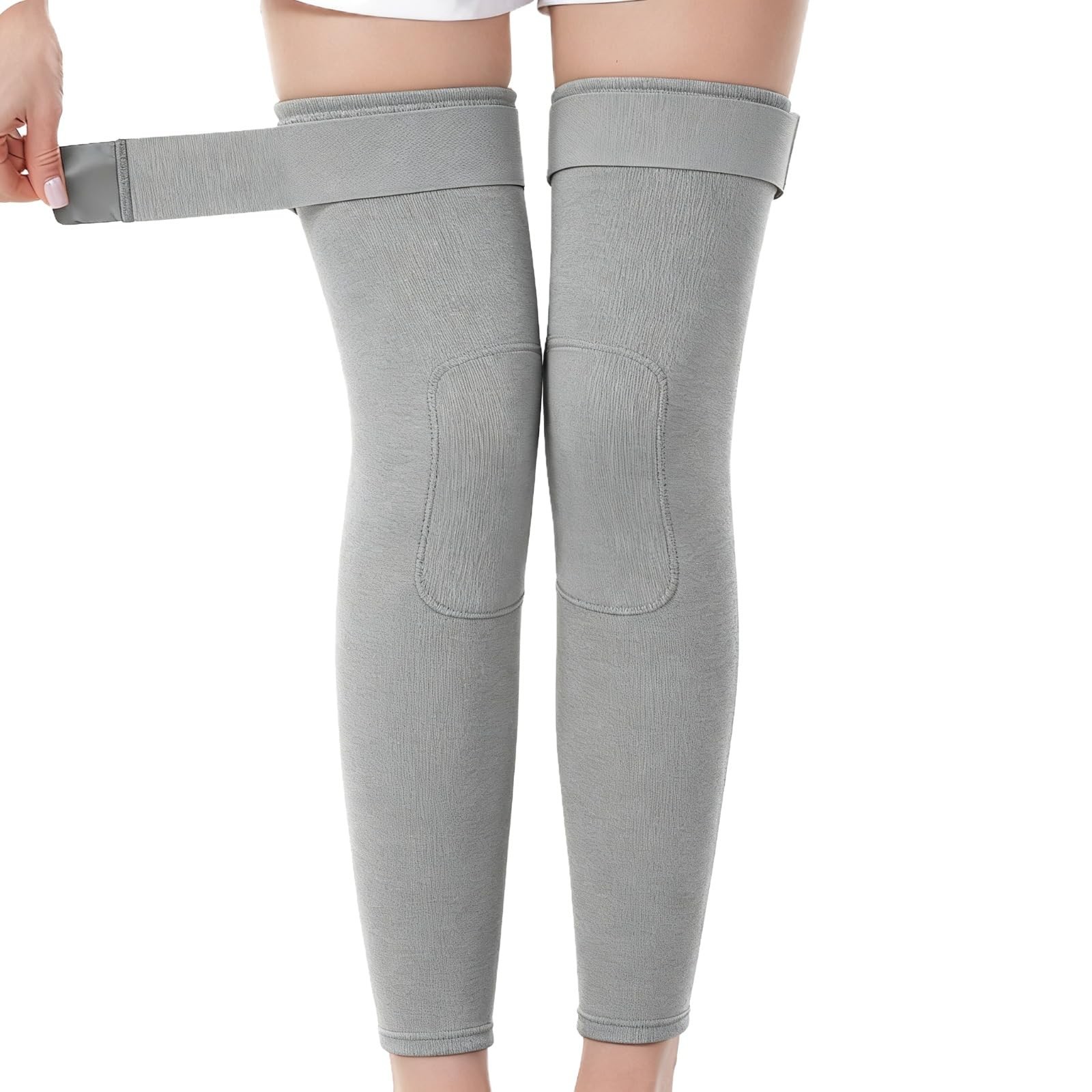 Winter Thermal Long Leg Warmers with Bandage, Men Women Olders Lightweigh Str…