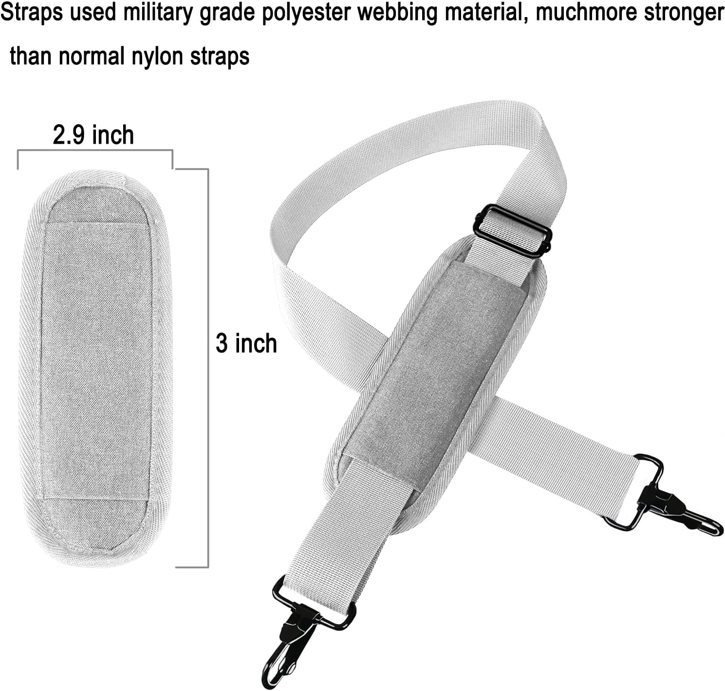 56 Inch Shoulder Strap, Universal Adjustable Shoulder Belt Replacement