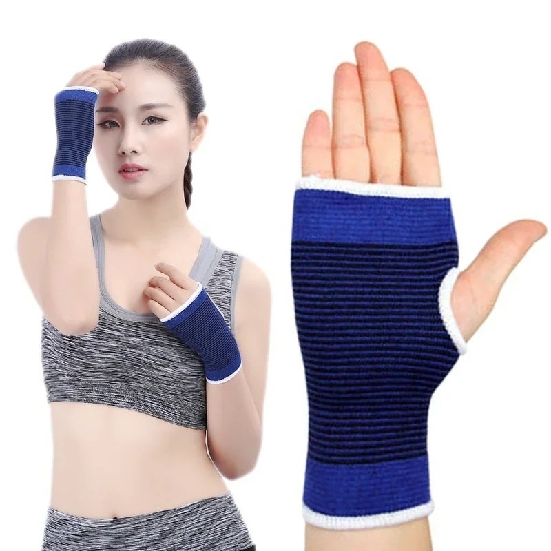 pairBlue ElasticatedPalm Wrist Support 2 Neoprene Brace Arthritis SleeveBandage