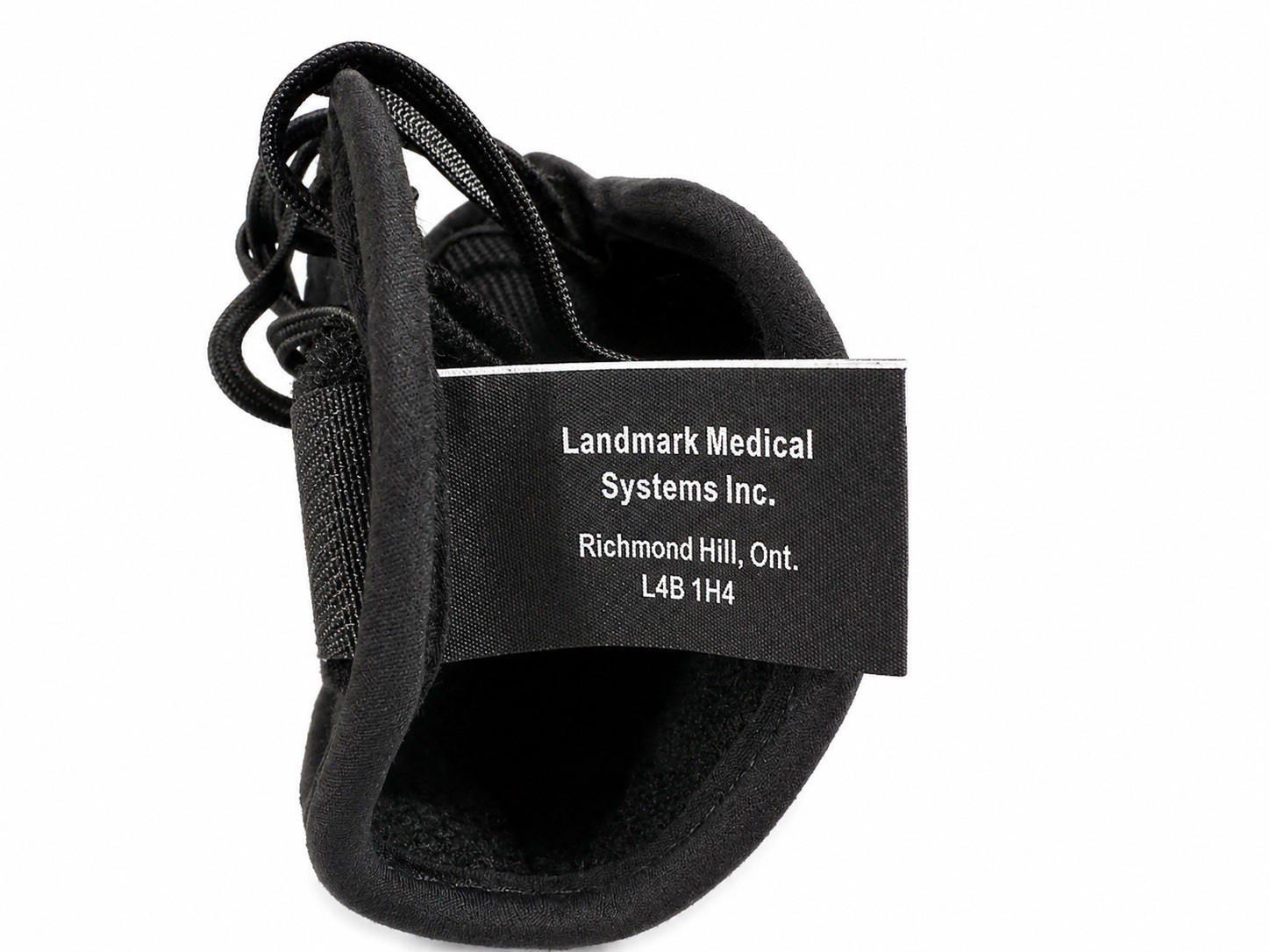 Landmark Medical Right Wrist Brace Medium M/RT Black Wraparound Latex Free NEW