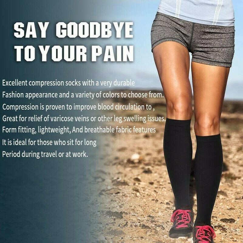 3 Pack Copper Compression Socks (8-15mmHg) Moisture Wicking Support Stockings