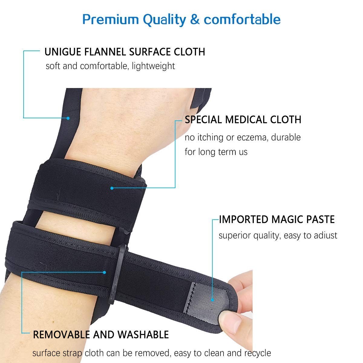 Soft Functional Resting Hand Splint Flexion Contractures – Stroke Hand Brace Res