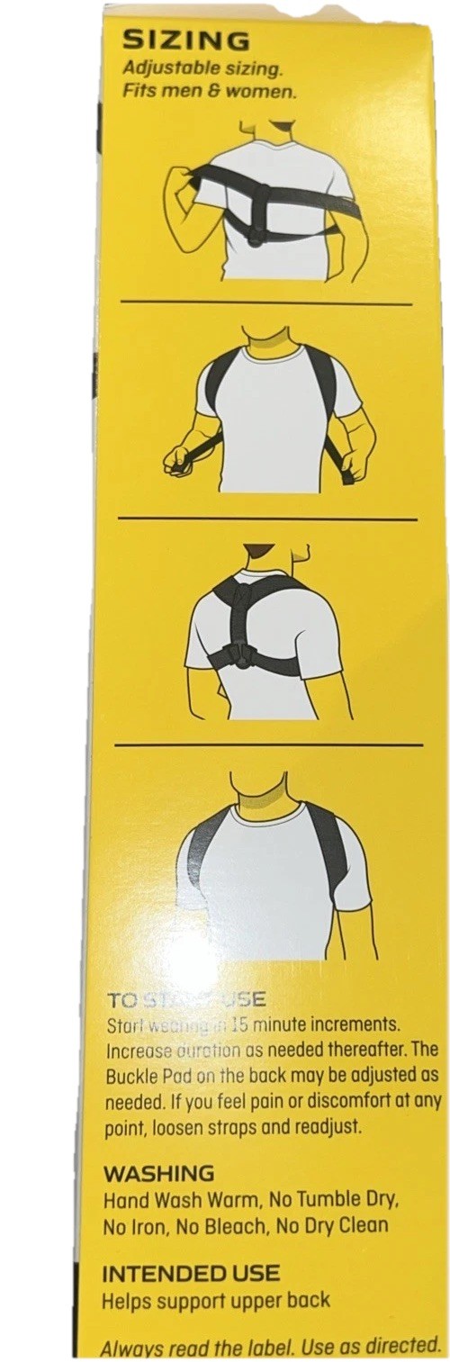 3M Futuro Posture Corrector – Adjustable Support | One Size Fits Most | Black