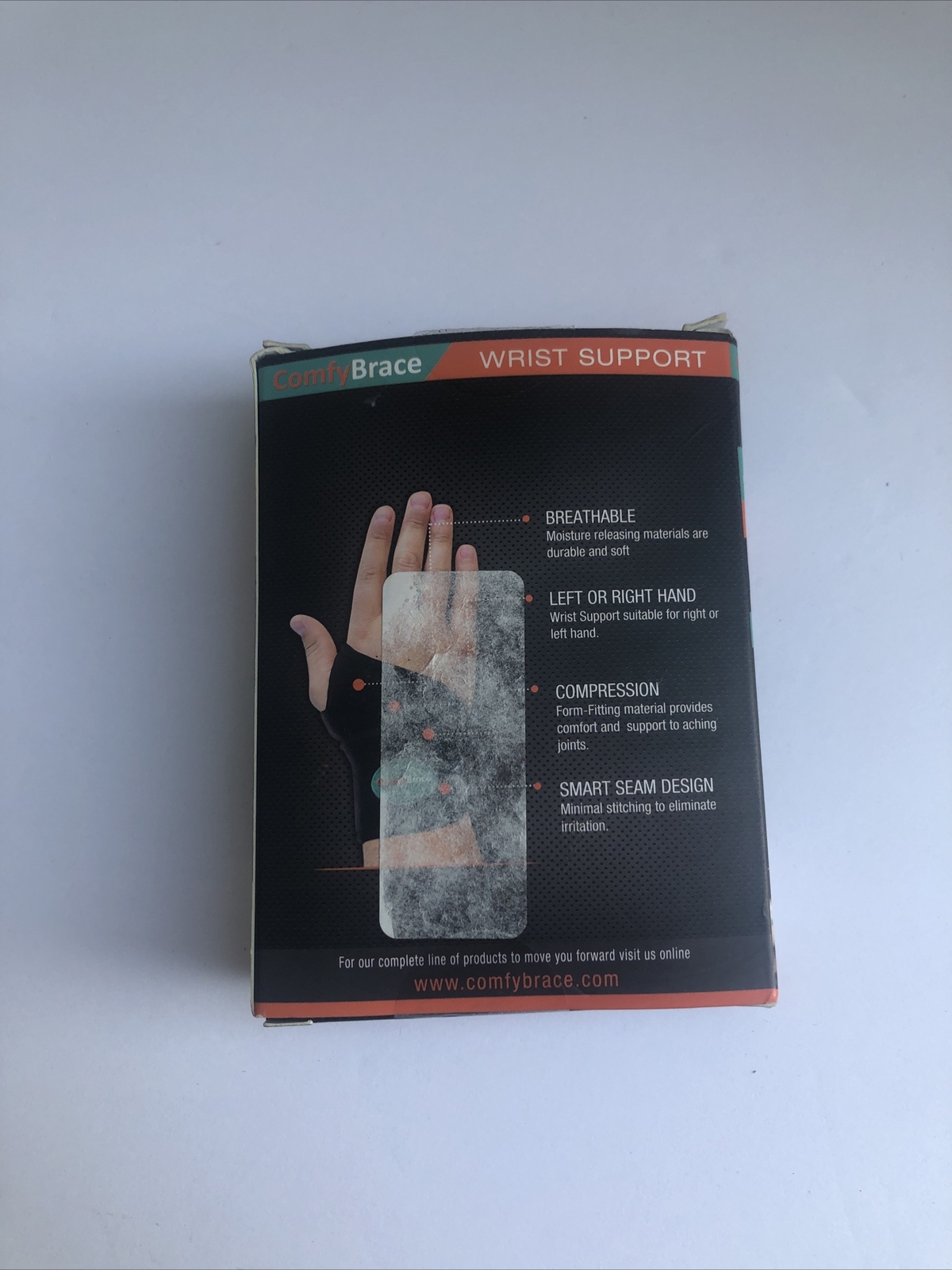 Comfy Brace-Premium Lined Adjustable Wrist Support/Compression New Box Opened