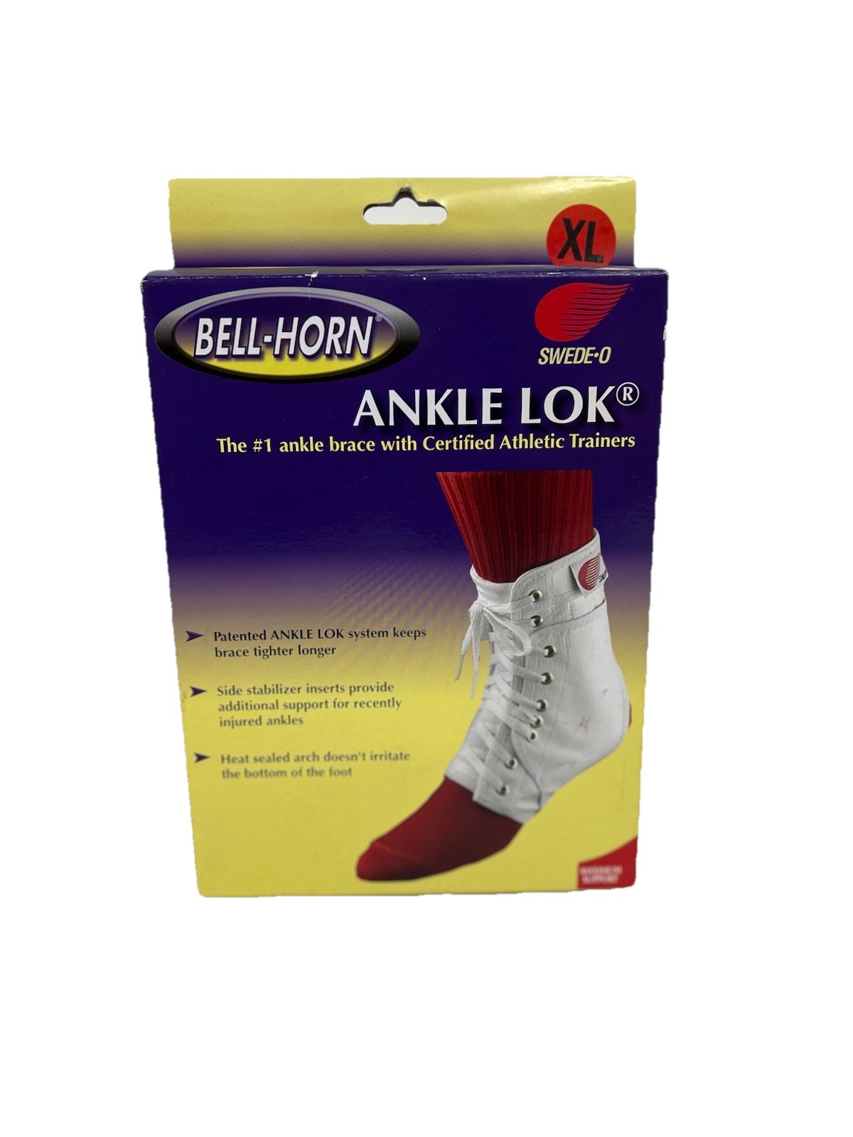 NEW Swede-O Ankle Lok Ankle Brace Size XL Removable Side Stabilizers Additional