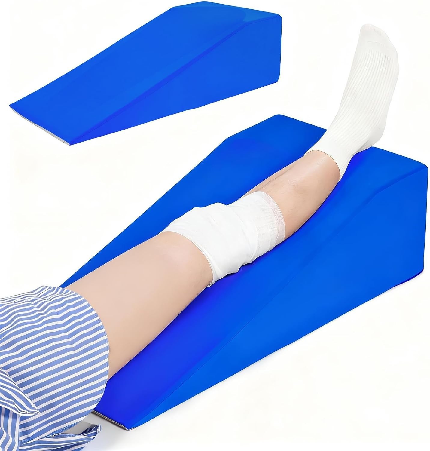 High-Density Foam Knee Surgery Pillow – Breathable, Removable Cover for Recovery