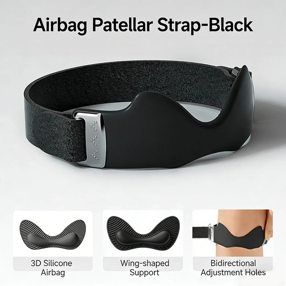 Adjustable Knee Strap Brace Patella Support Silicone Pad Sports Running Gym