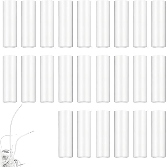 Shoe Lace Ends Tips 100 Pcs Clear Aglets for Shoelaces Sneaker Heat Shrink Tubin
