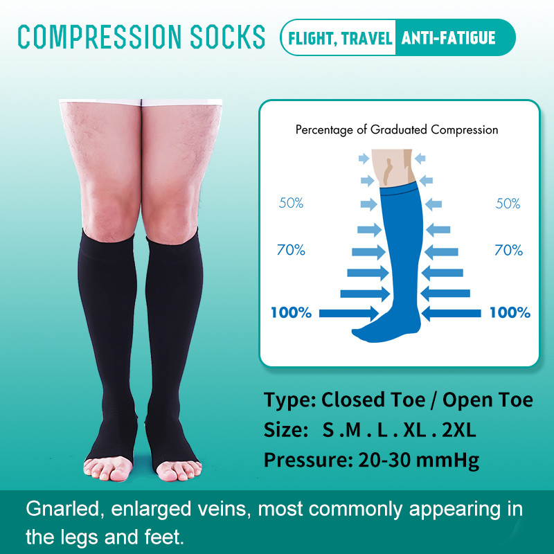 Medical Compression Socks Women Men Support Pregnancy Varicose Vein Edema Flight