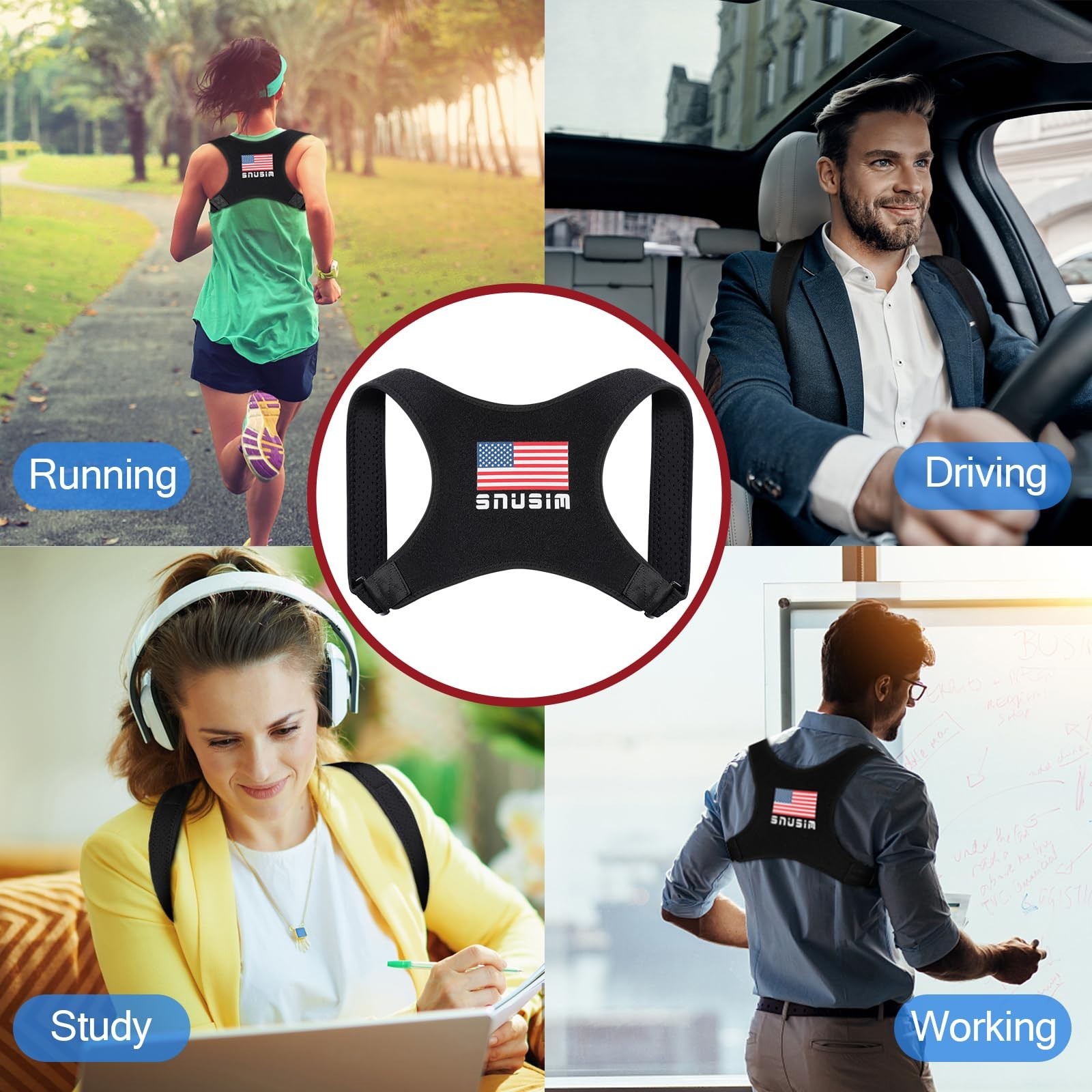 Posture Corrector Upper Back Support Brace for Neck & Shoulder Pain Relief – Uni