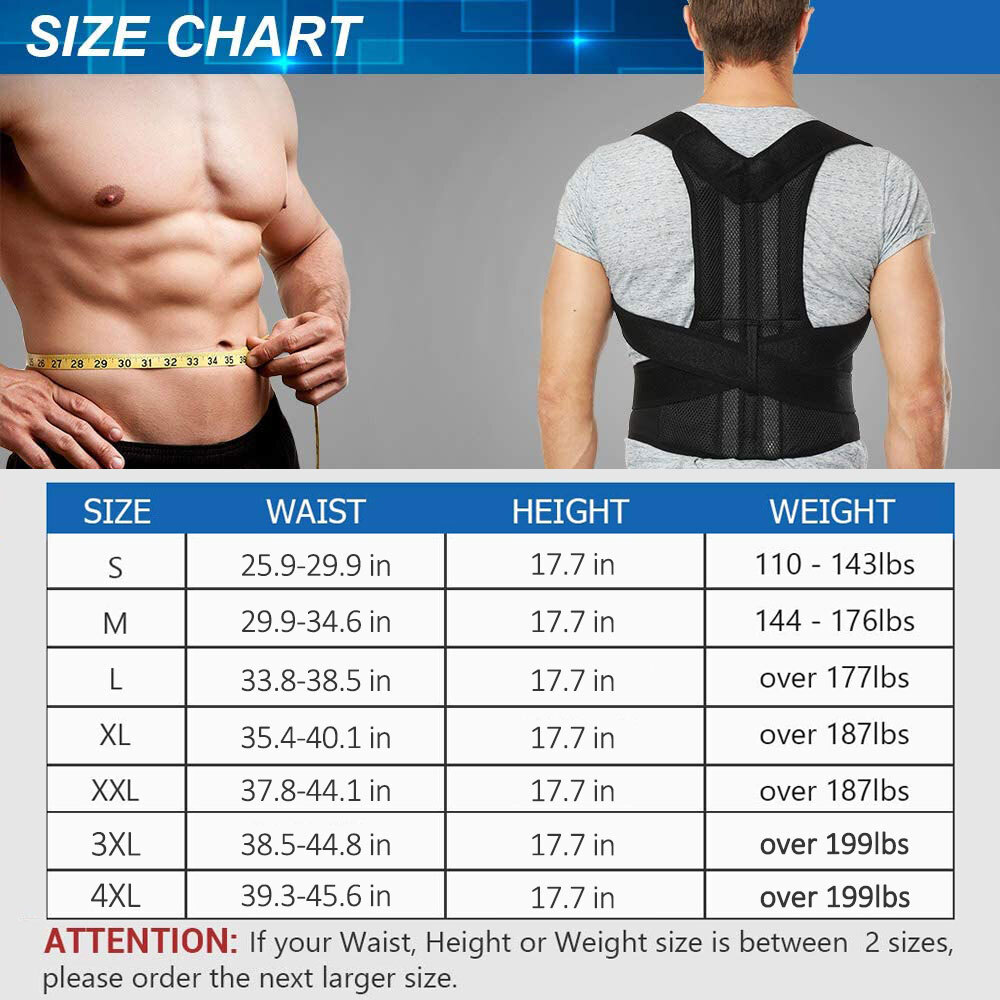 Lightweight Nylon corrector-Straightener Spine Support For Women and Men USA