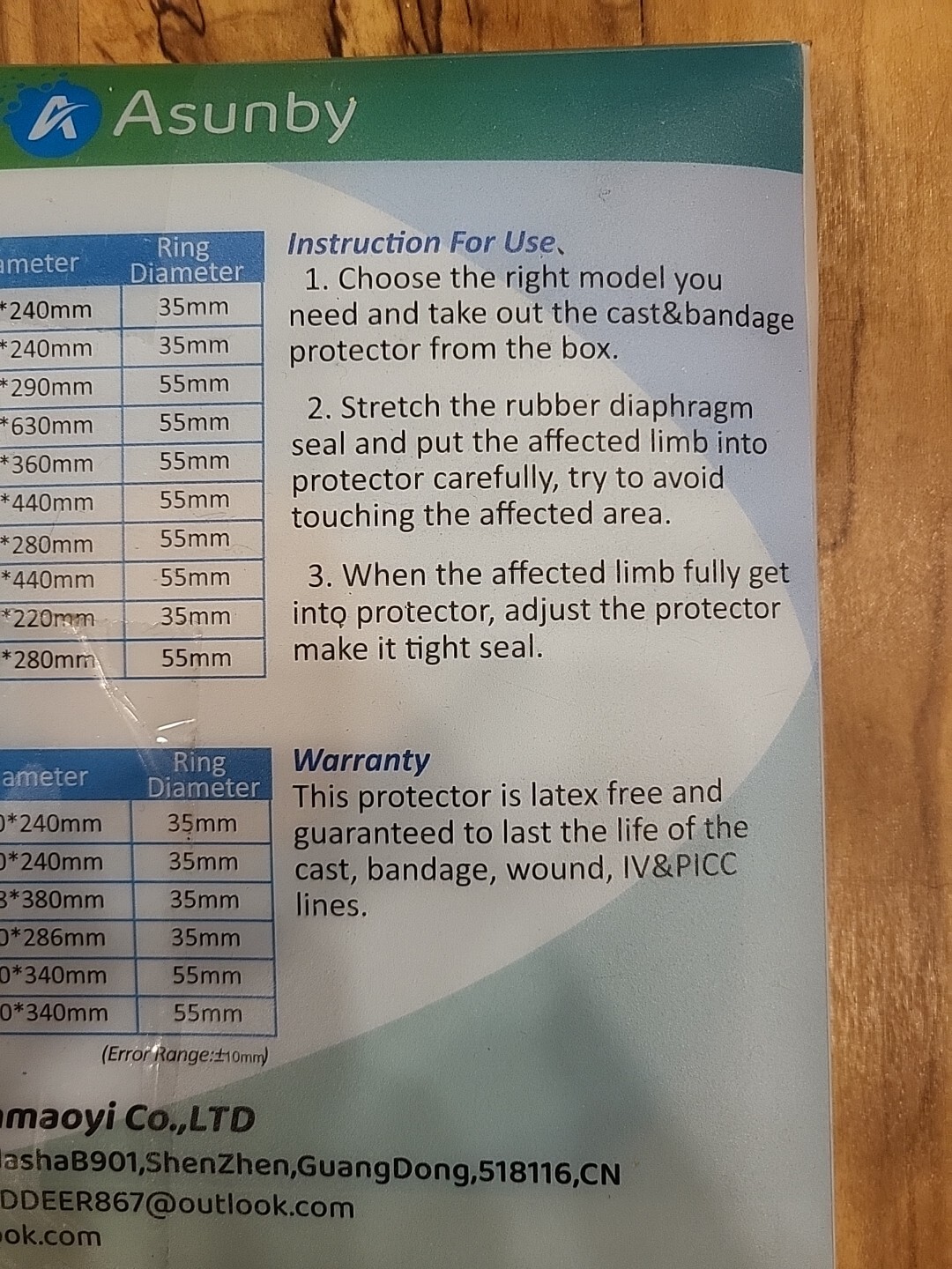 Waterproof Cast & Bandage Protector Pediatric Adult Iv&picc Lines L Model 231032