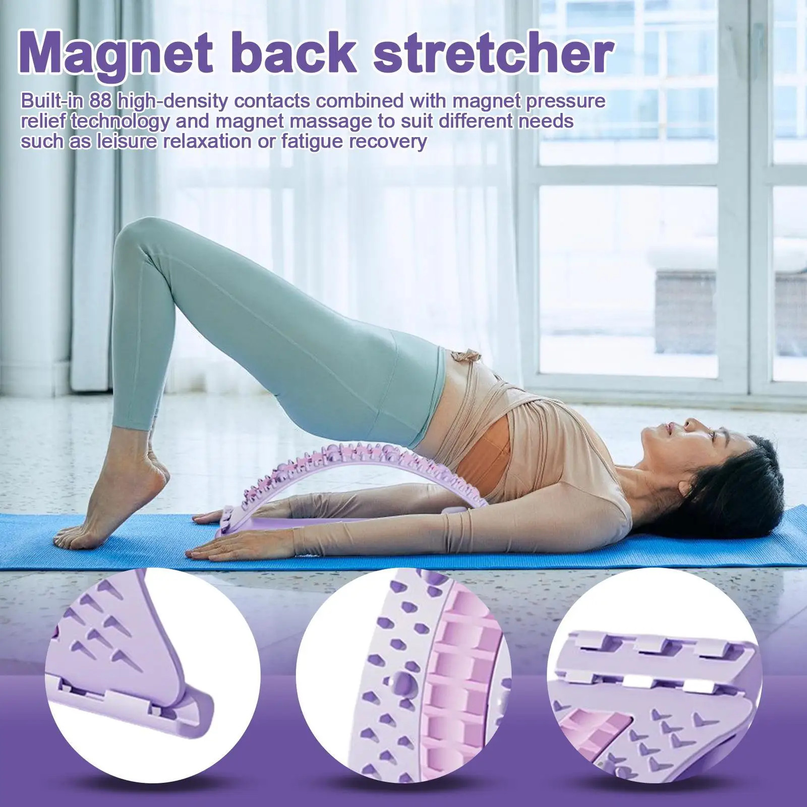 Back Stretcher for Back Pain Relief Multi-Level Back Cracker Board, Lower and Up