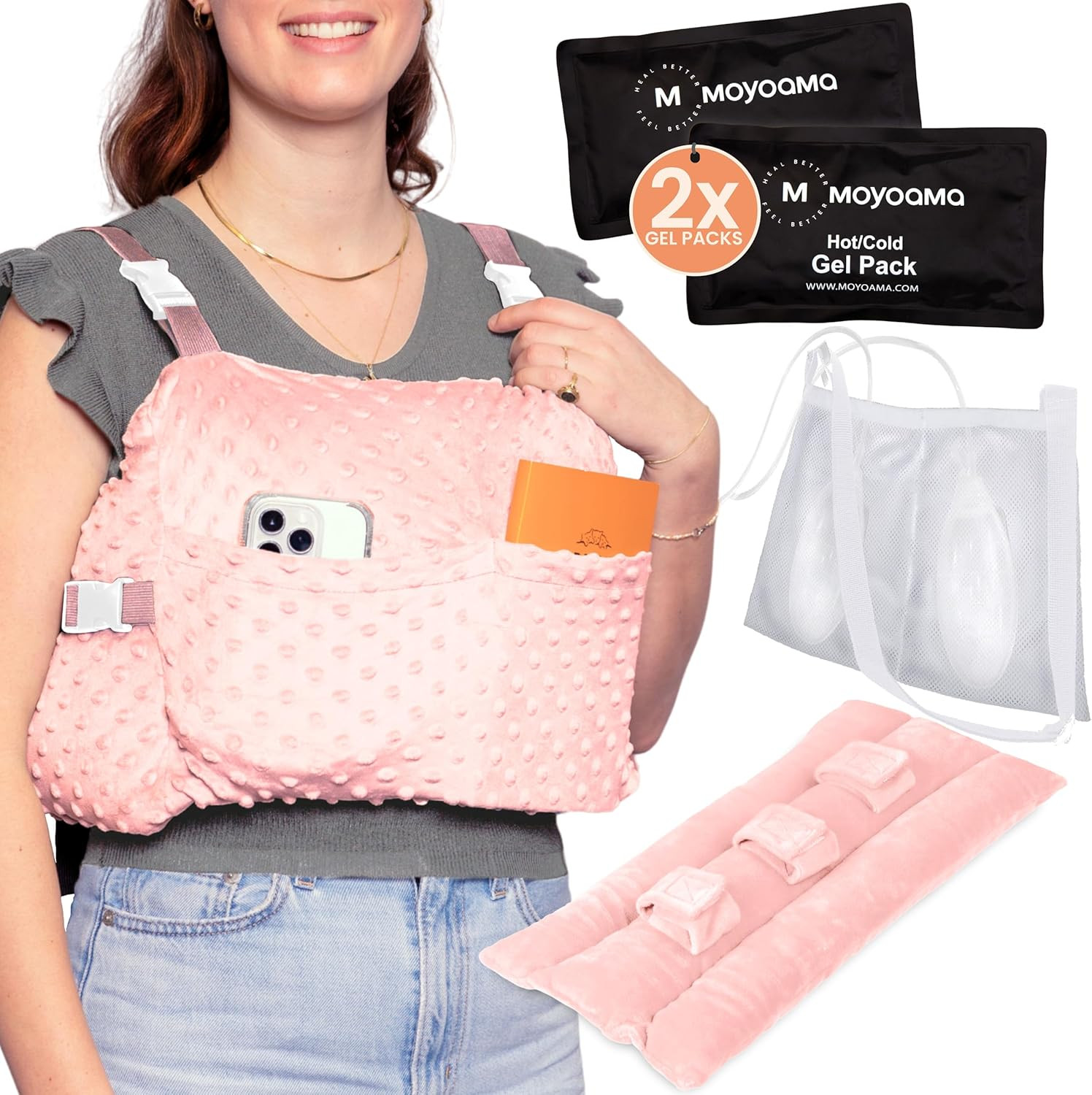 Post Mastectomy Pillow – Hands-Free Protection with Secure Strap & Easy-Clean Wa
