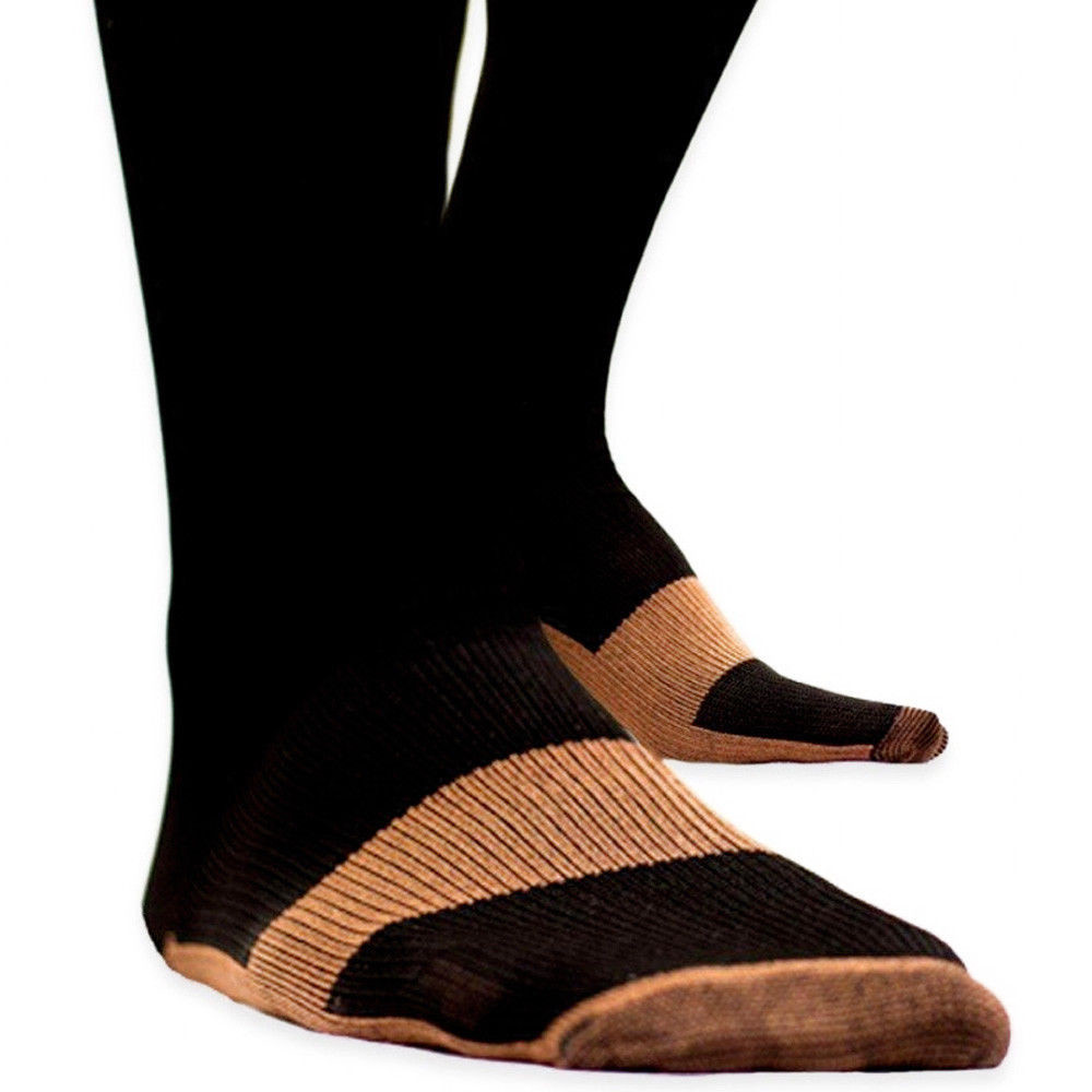 Compression Socks Copper Medical Stockings Travel Running Anti Fatigue 20-30mmHg