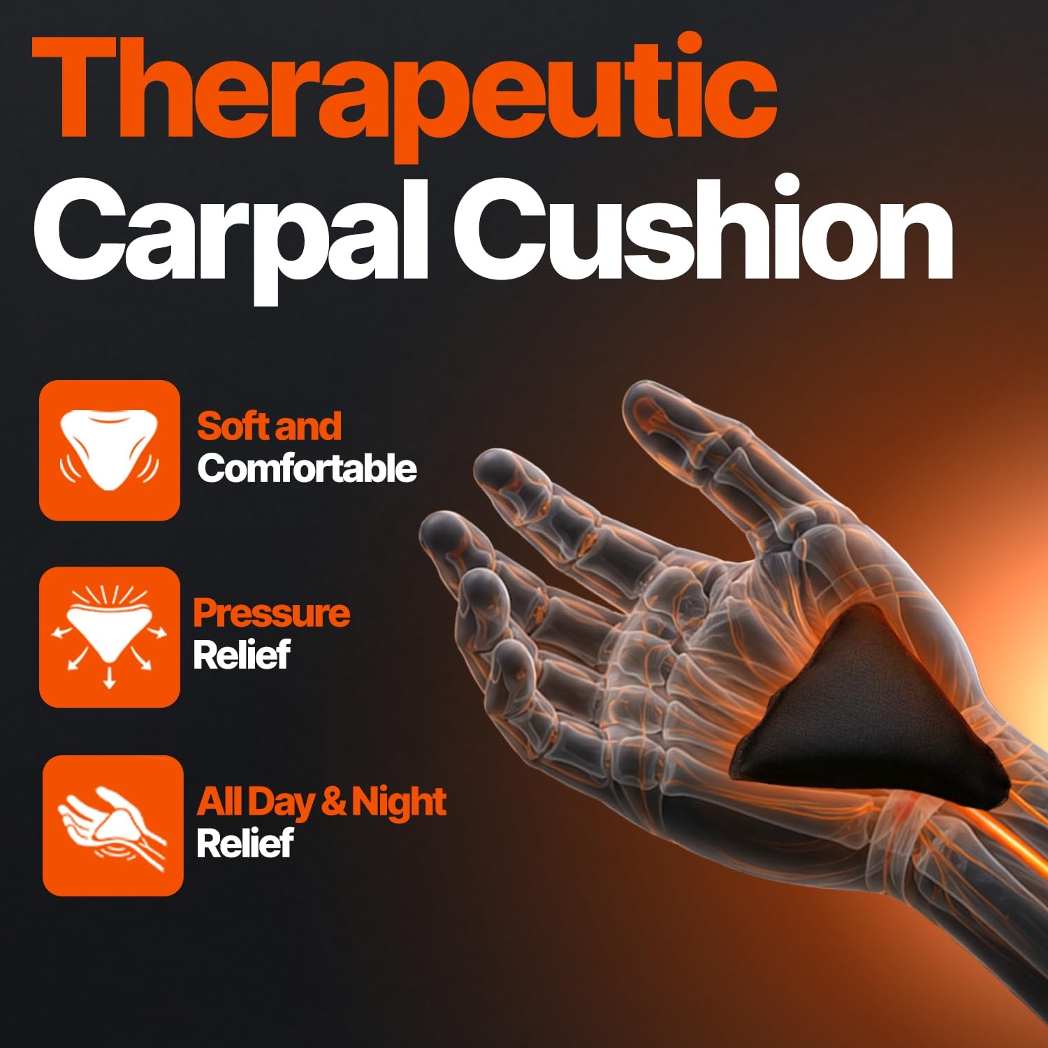 DR. BRACE Grey-Orange L/XL Right Wrist Brace Support