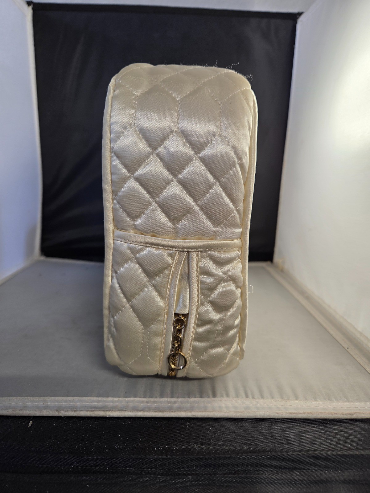 Inventos Corp Lumbar Back Support Beige Quilted Cushion Travel Orthopedic Pillow