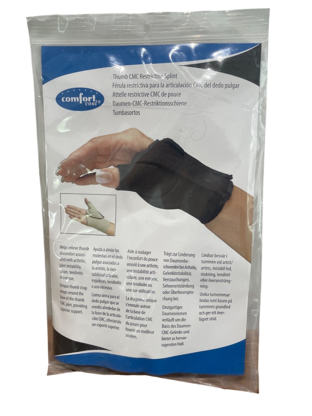 North Coast Medical Comfort Cool Thumb CMC Restriction Small Right Black