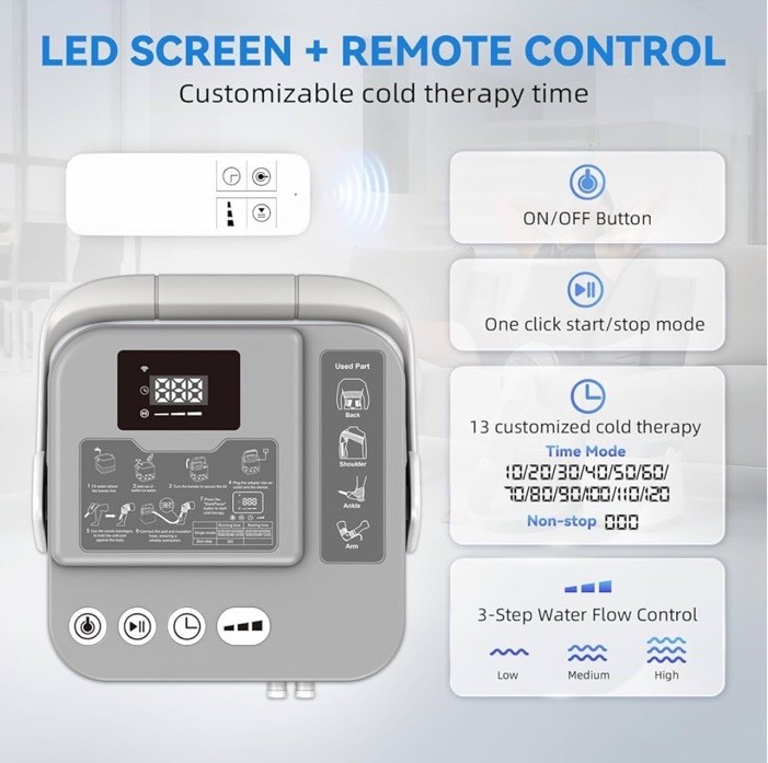 Ketfly Cold Therapy Machine With Programmable Timer And Silent Pump