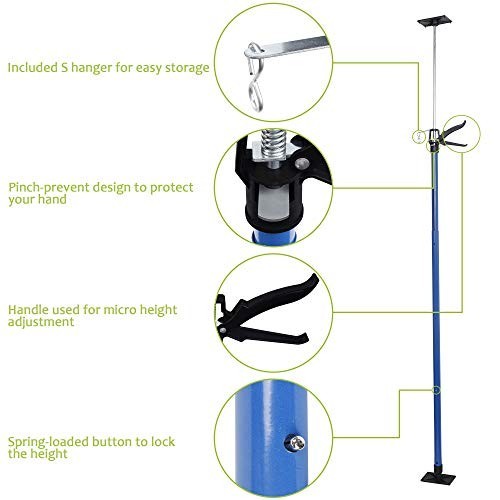 Adjustable Support Pole – 3rd Hand System, Steel Quick Support Rod, Extends 45″-