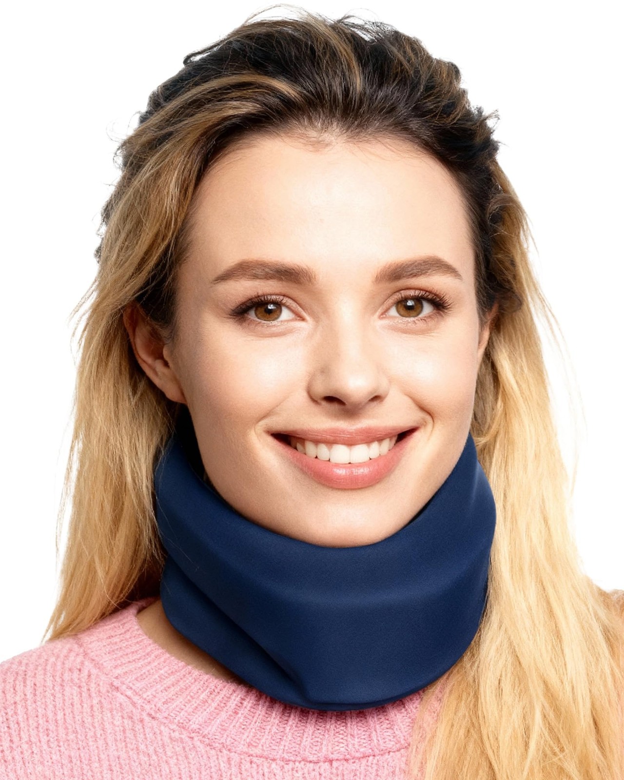 BETOVIN Heated Style Cervical Collar Neck Support Brace, Blue, Medium, Blue
