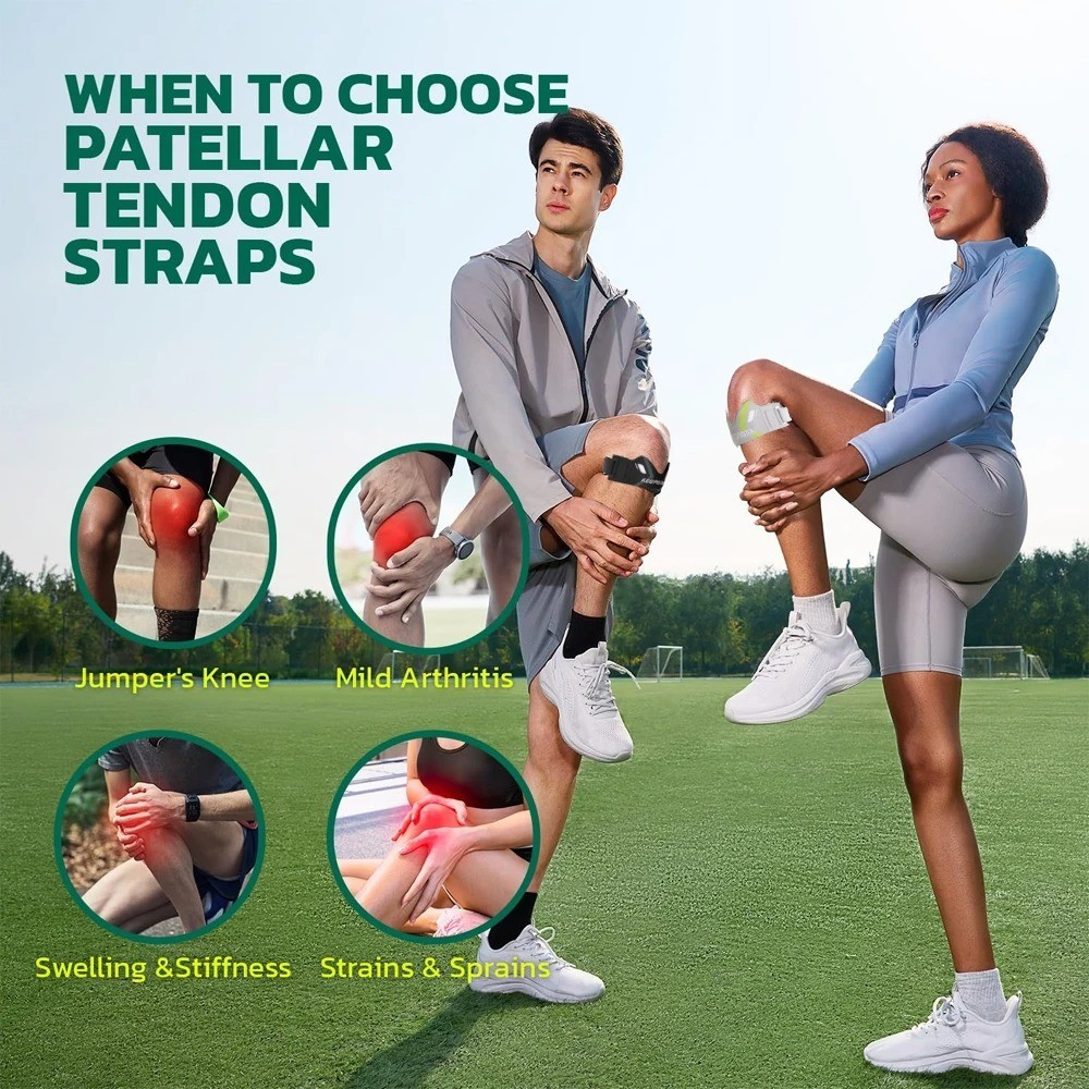 1Pc Adjustable Patella Knee Strap Pain Relief Support Brace for Sports Workout