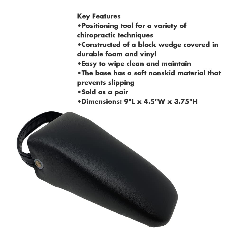Large Orthopedic Pelvic Sacral Blocks For Chiropractic Positioning Black Pair
