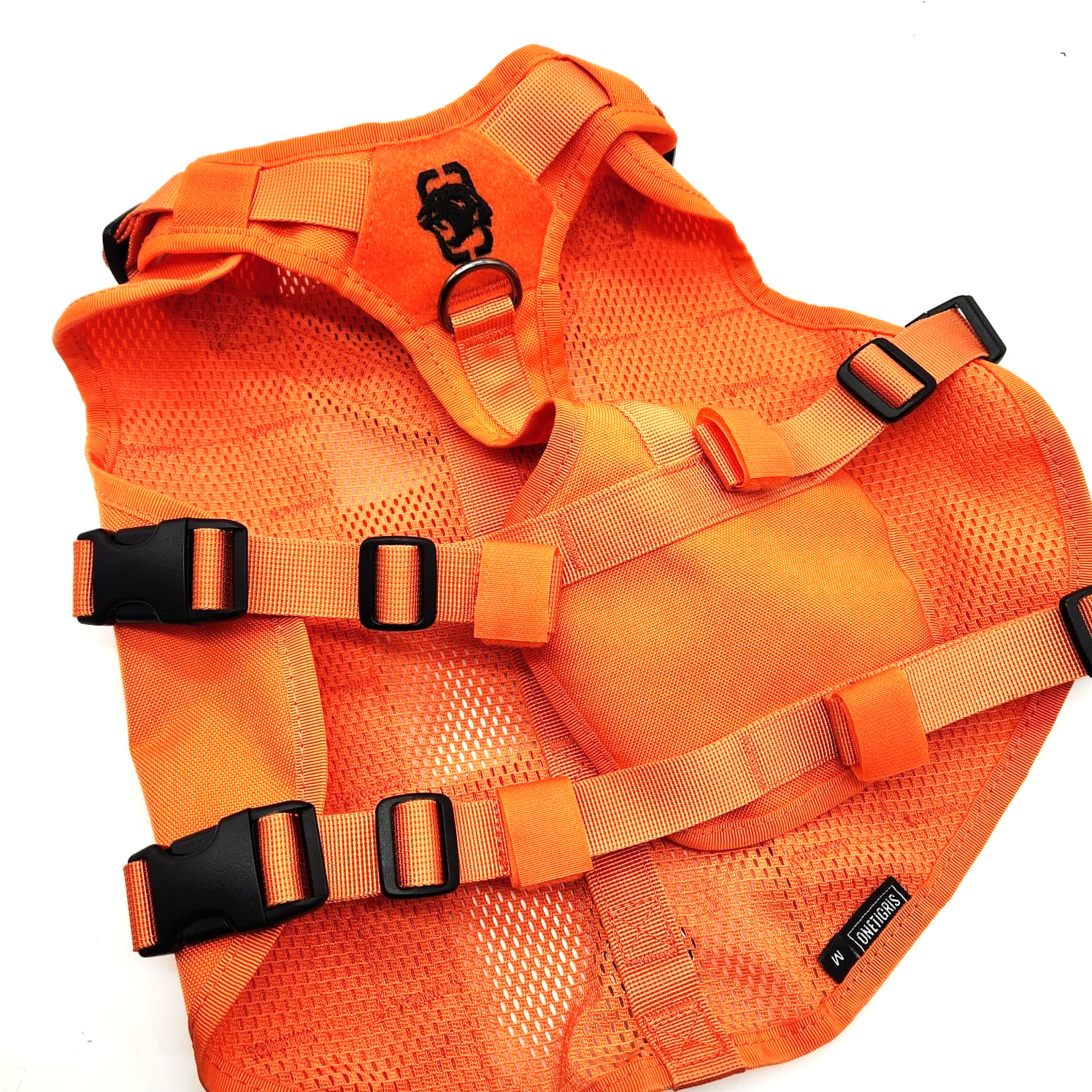 OneTigris Tactical Dog Harness No Pull size M Breathable Mesh Handle Orange