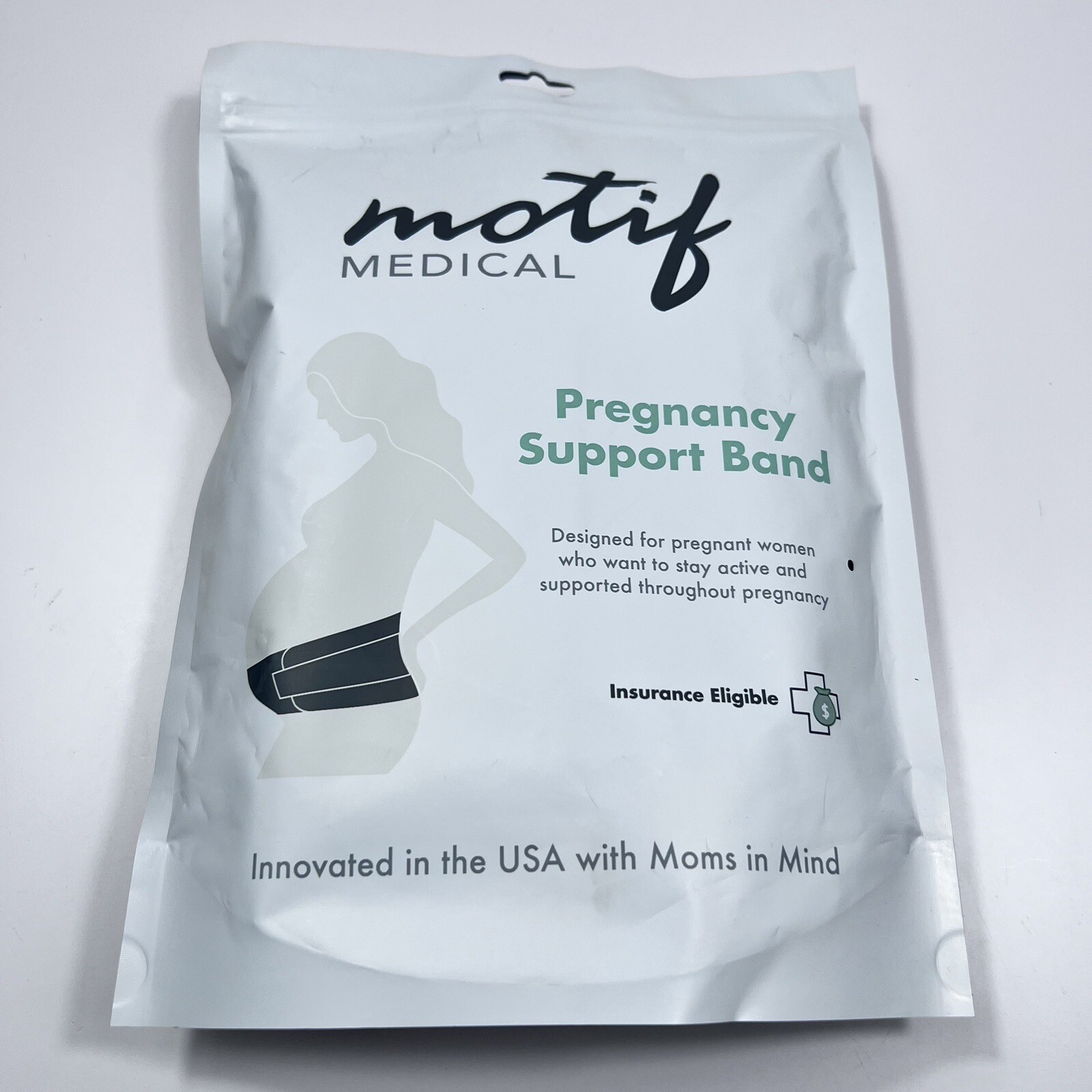 Motif Medical Pregnancy Support Band Size Small 2-4 33-40 Waist White New NWT