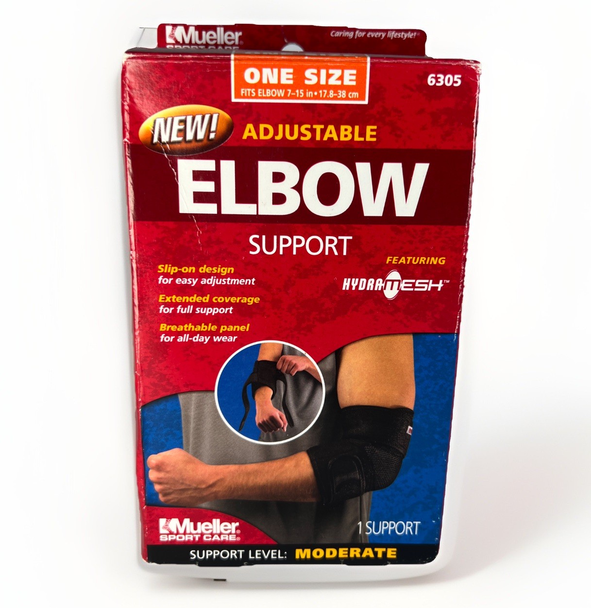 MUELLER SPORT CARE Elbow Support One Size Moderate Support Left & Right #6305