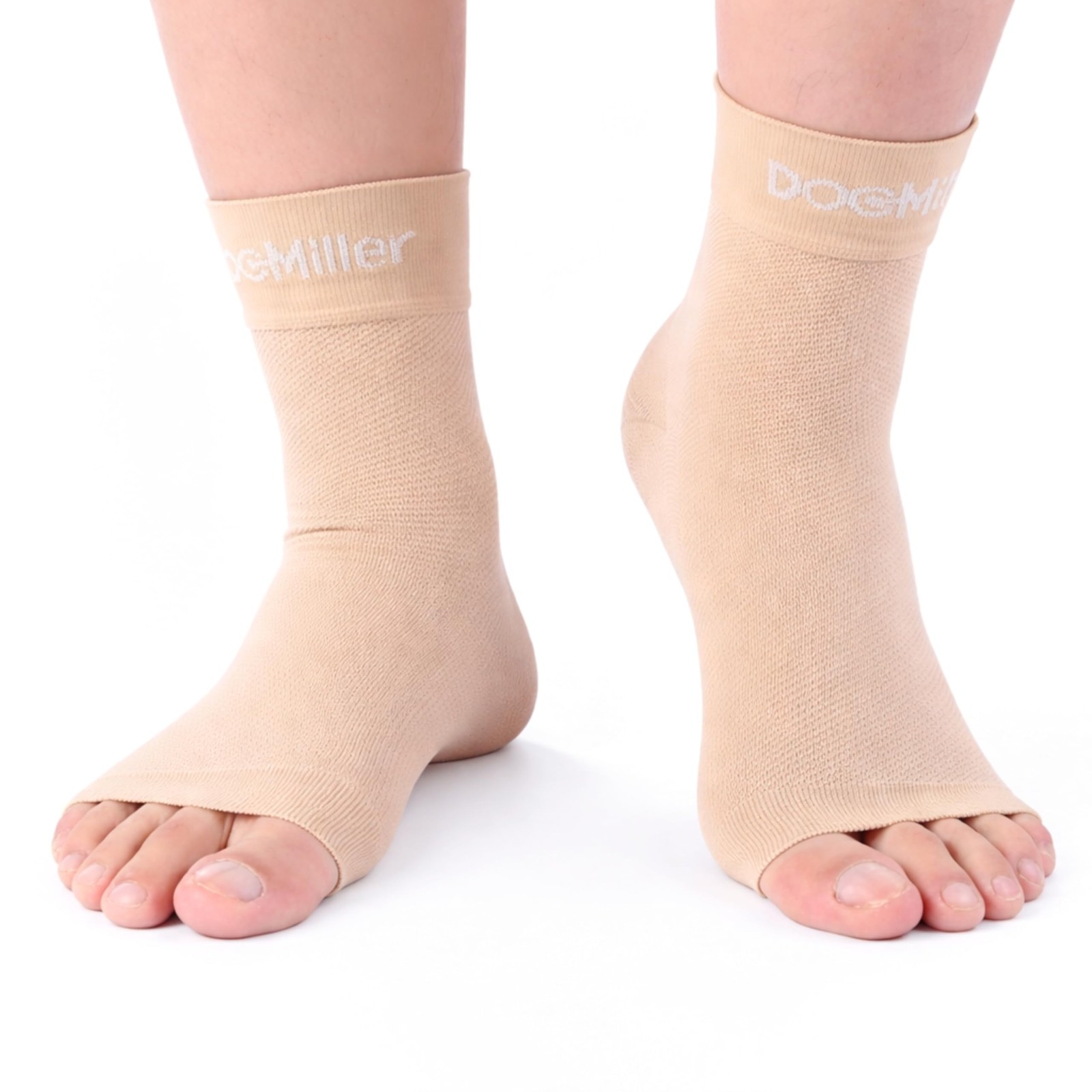 Doc Miller Ankle Brace for Women & Men, 1 Pair Medium, Skin/Nude