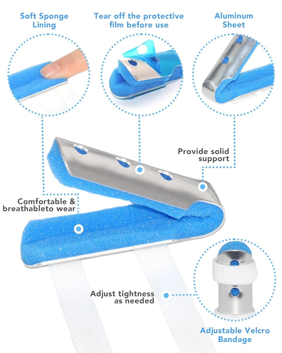 Pinky Finger Splint Kids 2PCS Trigger Finger Splint for thumb Arth…