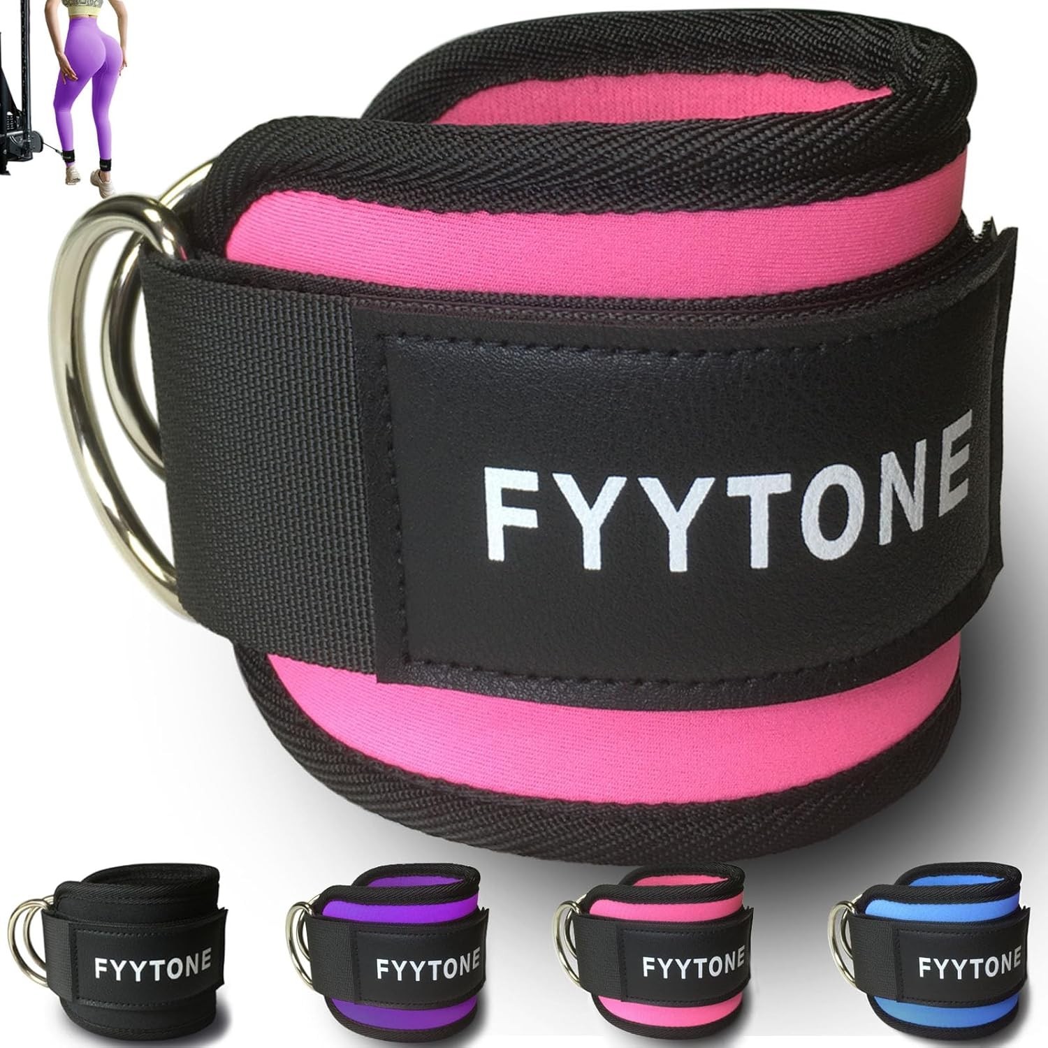 Comfortable Neoprene Ankle Cuff for Cable Machines, Hip Abductors, Leg Training