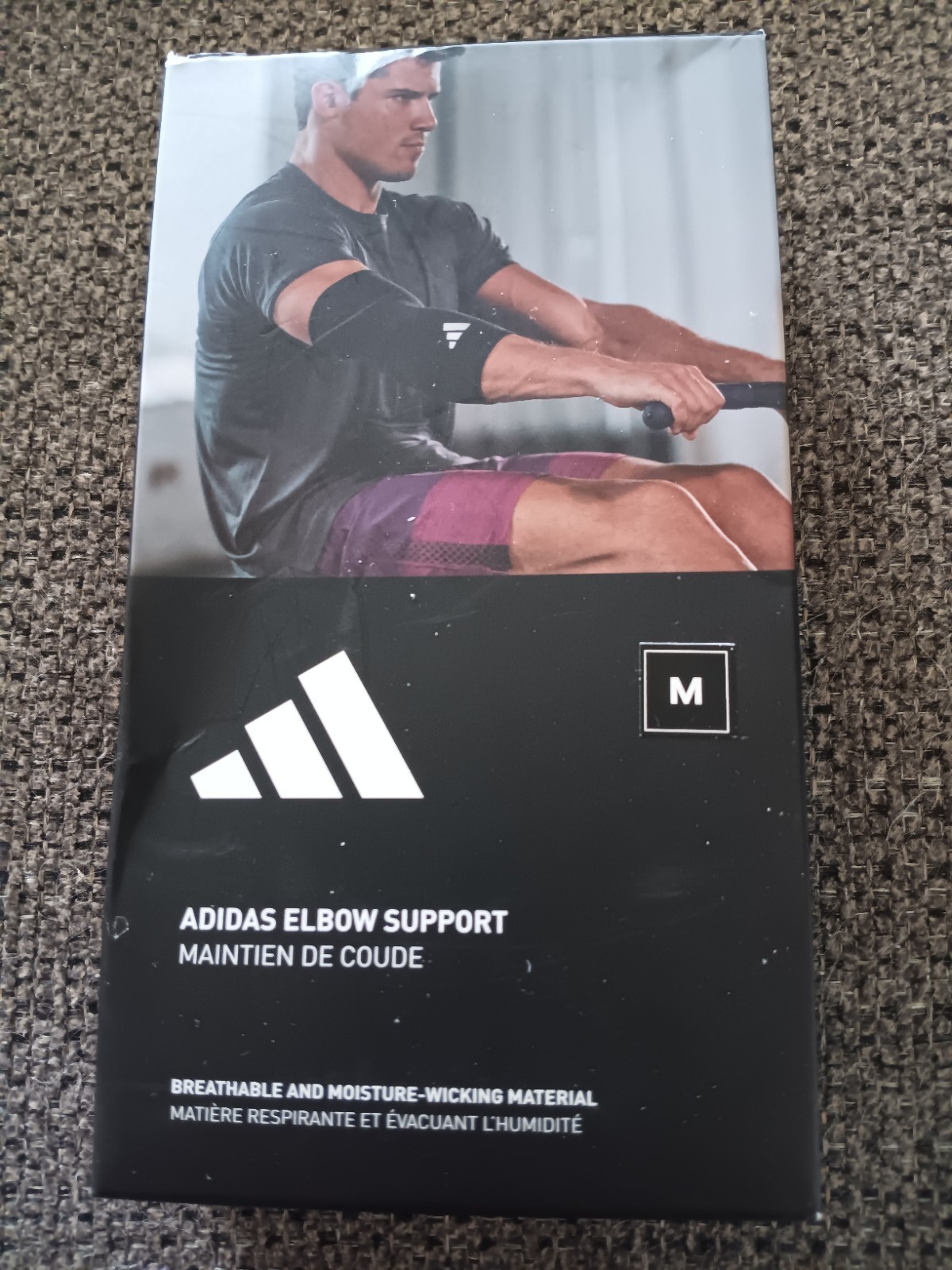 NEW ADIDAS ELBOW SUPPORT SIZE M, BREATHABLE AND MOISTURE-WICKUNG MATERIAL,NEW