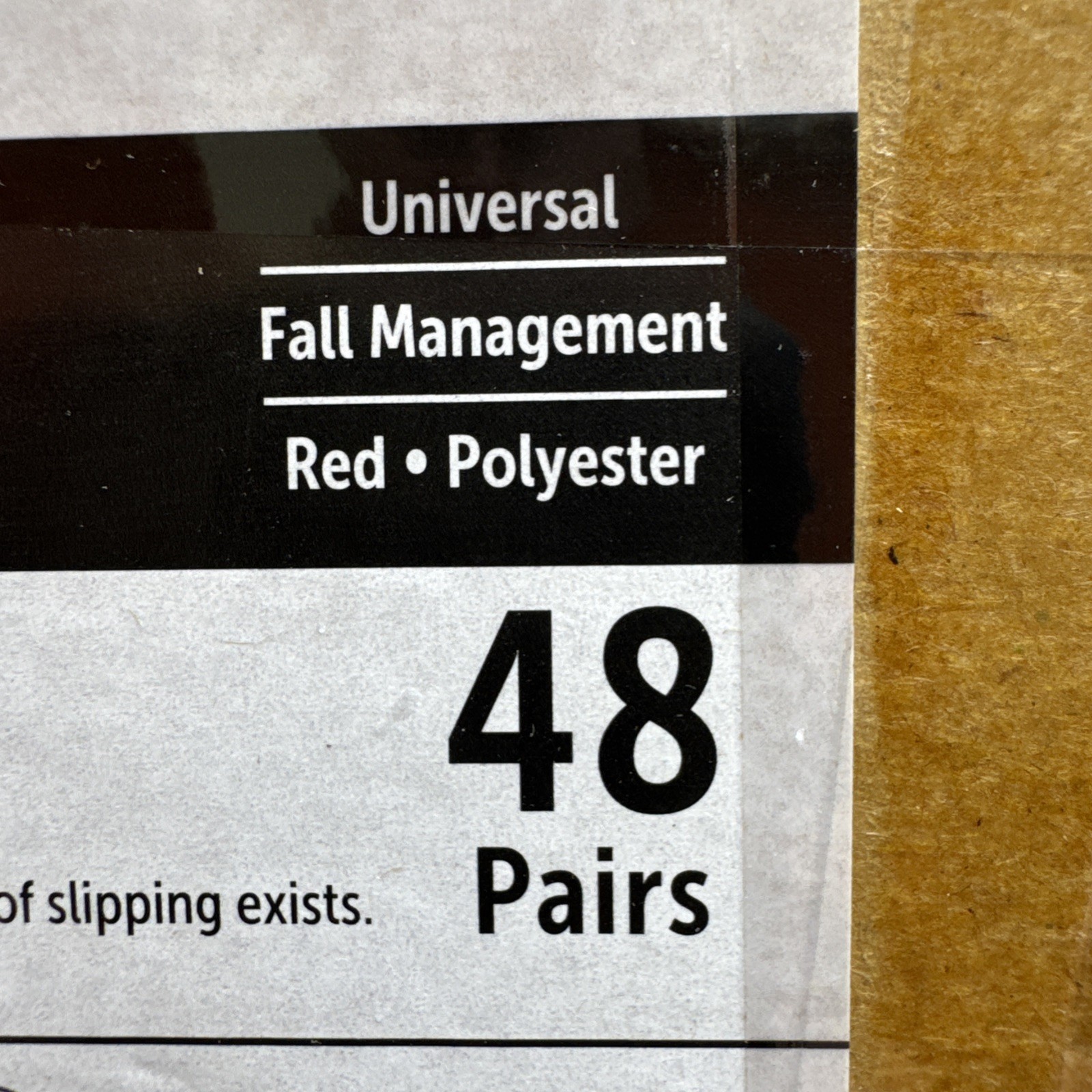 Patient Slippers, Universal Size, Red, Polyester, Fall Management, Halyard#48695