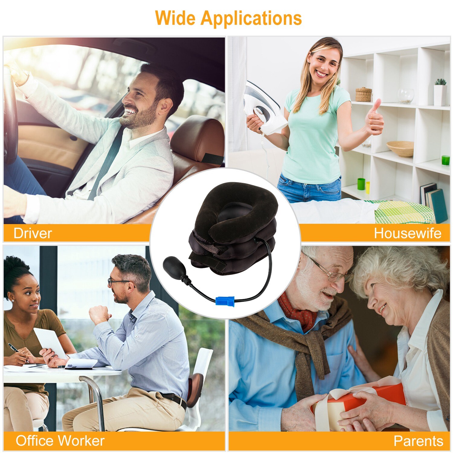 Cervical Neck Traction Device Collar Brace Support Pain Relief Stretcher Therapy
