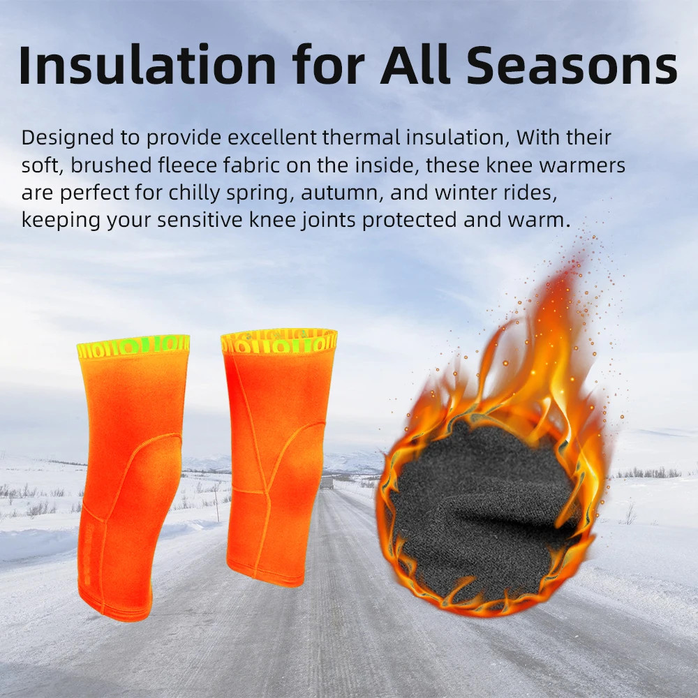 Cycling Leg Warmers Winter Thermal Fleece Keep Warm Half Cycling Legs An