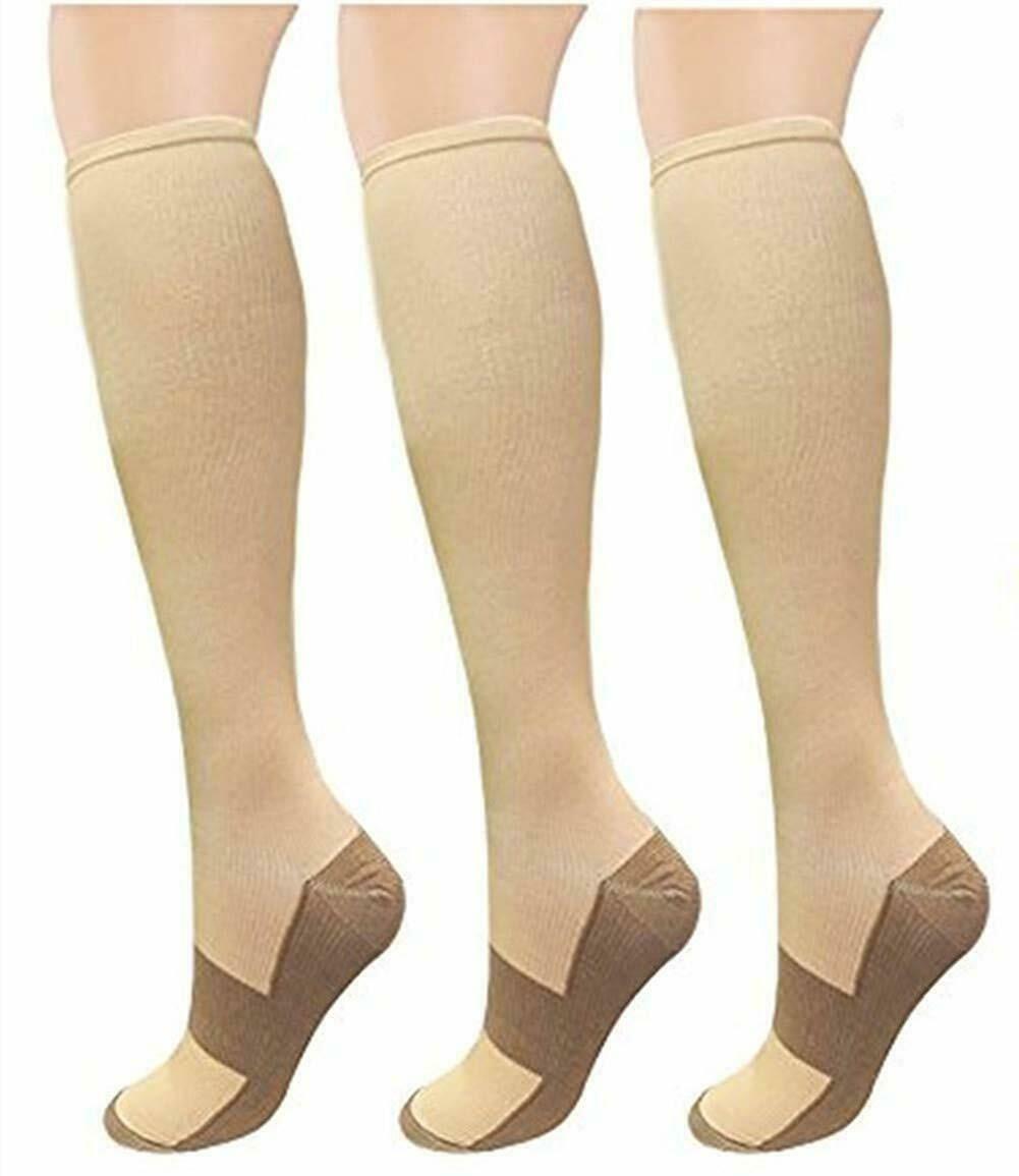 Best Graduated Compression Socks (3/6 Pairs) Black S-XXL 15-20mmHg Men’s Women’s