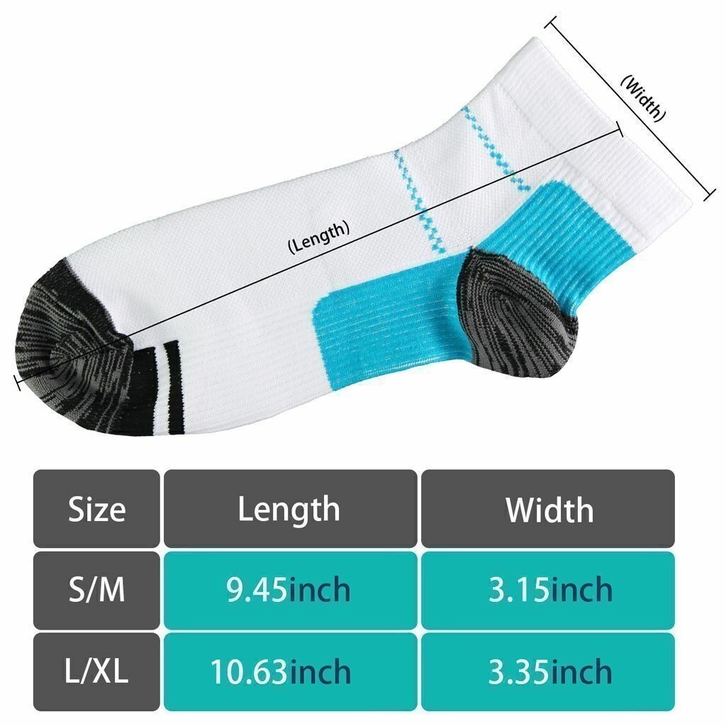 1/3/6 Pairs Compression Socks Plantar Fasciitis Arch Ankle Run Support Men Women