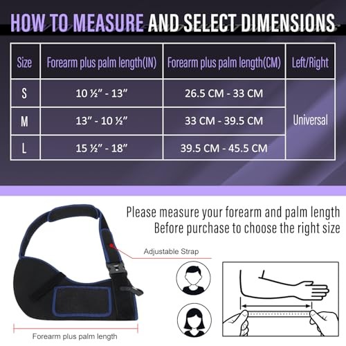 Armlinghoulder Immobilizer for Women Men, Comfortable S Black + Dark Blue