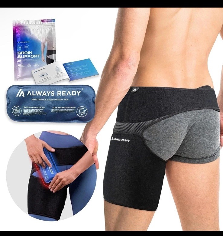 Always Ready Hip Brace for Sciatica Pain Relief w/ Hot & Cold Gel Pack M-XXL NEW